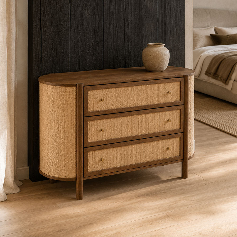 Bowen Mango Wood Drawer Chest | Brown