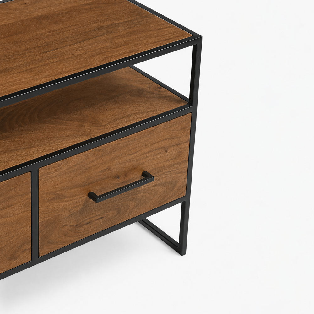 Martina Mango Wood Media Unit | Honey
