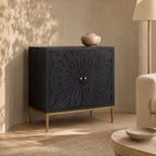 Brio Mango Wood Cabinet | Charcoal