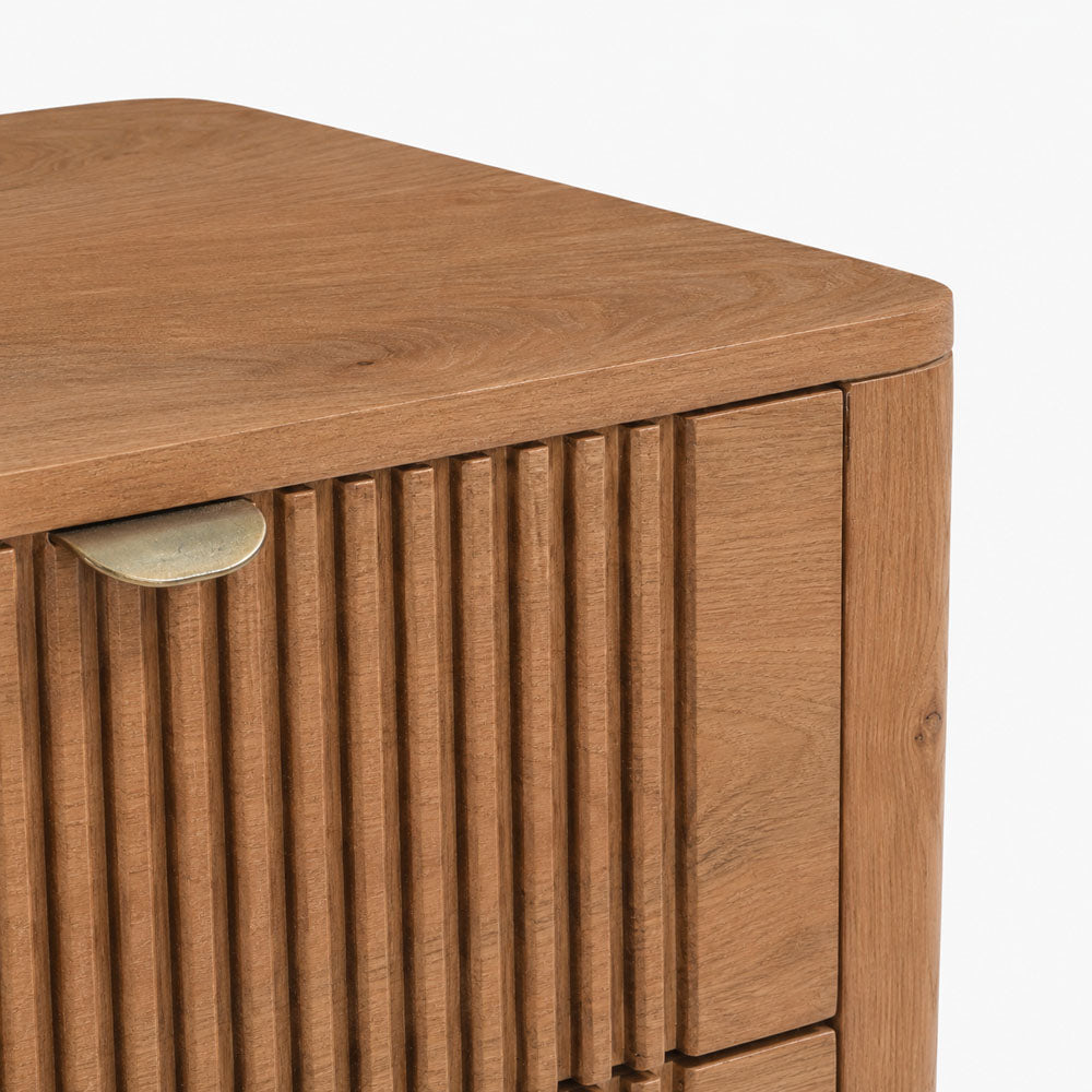 Aviso Mango Wood Bedside Table | Honey