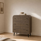 Bimini 3-Drawer Mango Wood Storage Chest in Walnut Finish