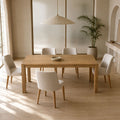 Arthur Solid Mango Wood 6-Seater Dining Table in Natural Finish
