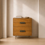Belmont Mango Wood Four Drawer Chest with Marble Handles