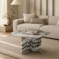 Mina Modern Contemporary Polished Marble Coffee Table